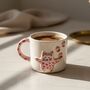 Handmade Kitty Heart Ceramic Mug, thumbnail 1 of 3