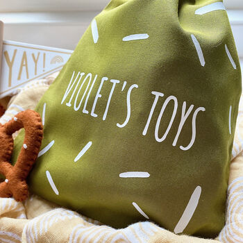 Personalised Confetti Sprinkle Toy Storage Bag, 5 of 6