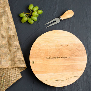 'Life Is Grate' Pun Cheese Board Personalised Gift Set, 3 of 5