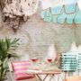 Two Tone Scalloped Parasol Aqua And Coral, thumbnail 7 of 7