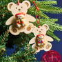 Personalised Chocolate Wooden Bear Decoration, thumbnail 2 of 5