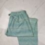 Mens Cotton Pyjamas In Green And Blue Print, thumbnail 3 of 8