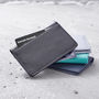 Name Personalised Leather Credit And Travel Card Holder, thumbnail 7 of 9