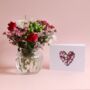 Valentine's Fresh Flower Posy And Card Gift, thumbnail 1 of 6