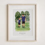 Personalised Father’s Day Gift – Hand Drawn Football Portrait From Photo | Custom Watercolour Artwork For Dad, Grandad Or Daddy’s Dream Team, thumbnail 1 of 9