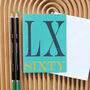 Mini Roman Numerals Sixty Card, thumbnail 1 of 5