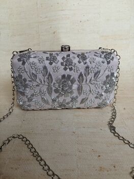 Handcrafted Raw Silk Pink Clutch Bag, 3 of 9