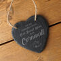 We're Terribly Posh, Our Second…' Slate Hanging Heart, thumbnail 1 of 4