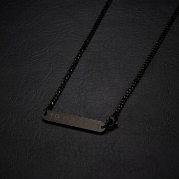 Lapis Lazuli Stone Pendant For Men, Black Pendant Necklace, 3 of 10