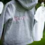 Personalised Baby Hoodie Embroidered On Reverse, thumbnail 6 of 8
