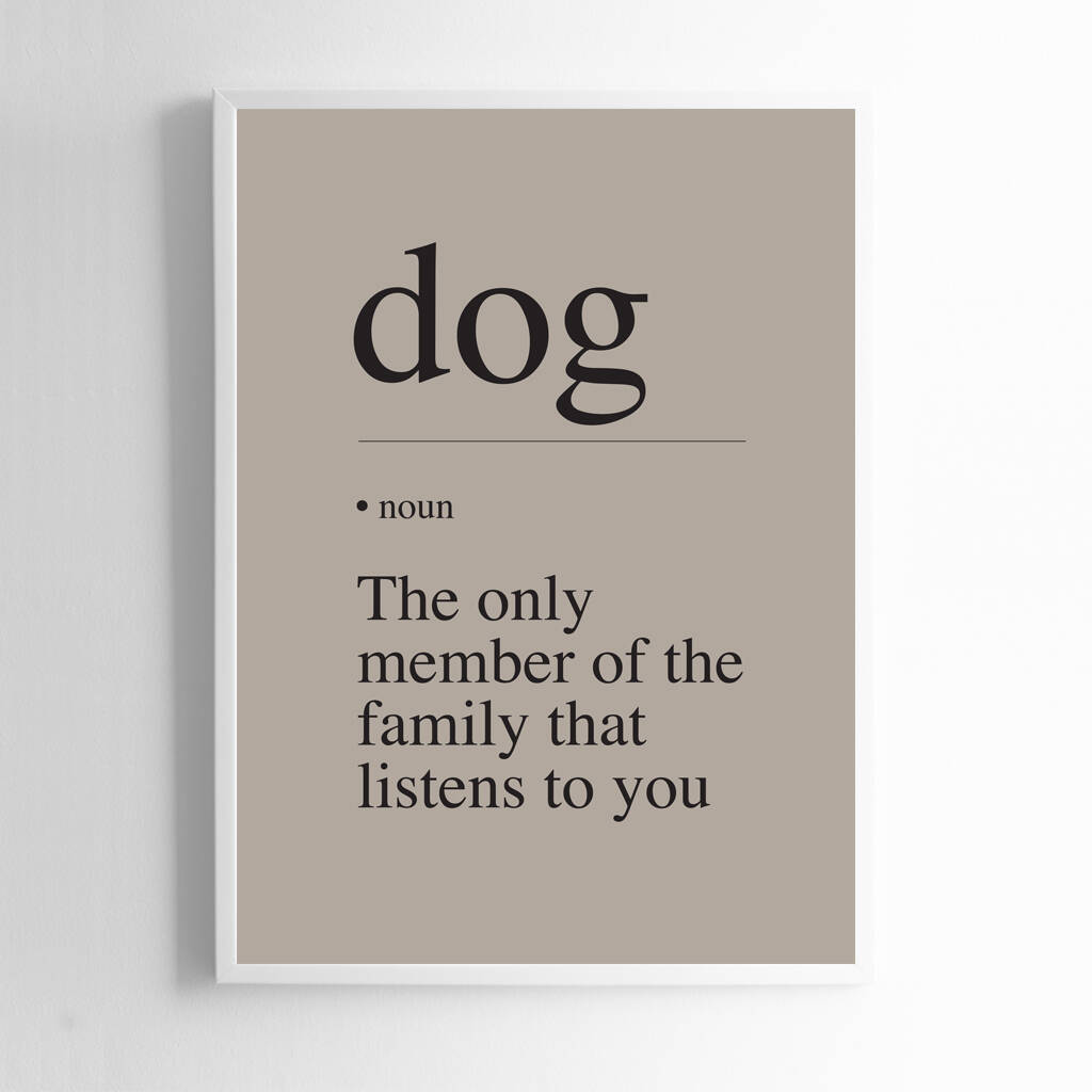 funny dog noun print sign by liberty bee