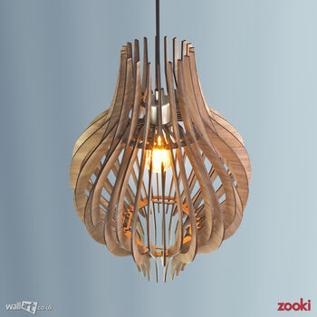Zooki Five 'Jord' Wooden Pendant Light, 5 of 9