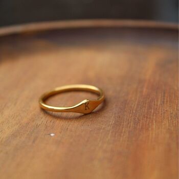 Personalised Initial Signet Ring Custom Engraving, 5 of 8