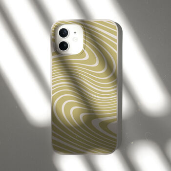 Yellow Swirl Biodegradable Phone Case, 8 of 8