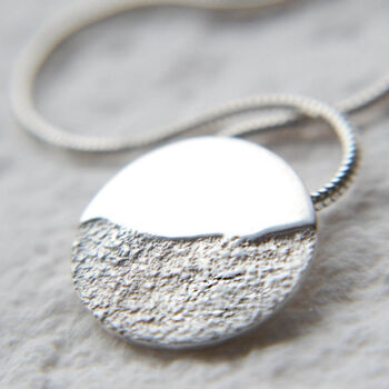 Recycled Silver Moonrise Necklace, 4 of 5