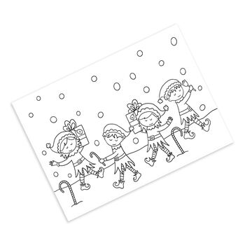 A To Z Of Christmas Colouring In Postcard Set, 2 of 4