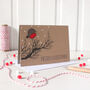 Personalised Merry Christmas Card With Robins, thumbnail 5 of 6