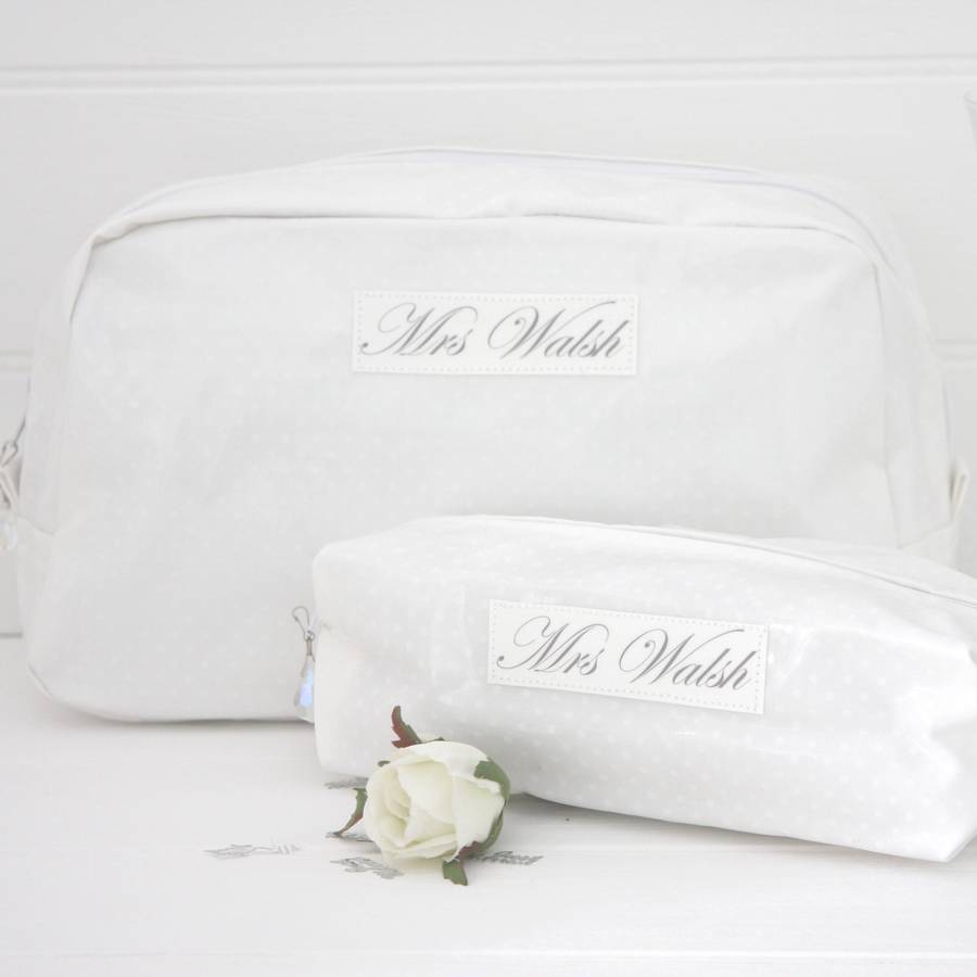 Bride's Washbag And Make Up Bag Gift Set, 1 of 4