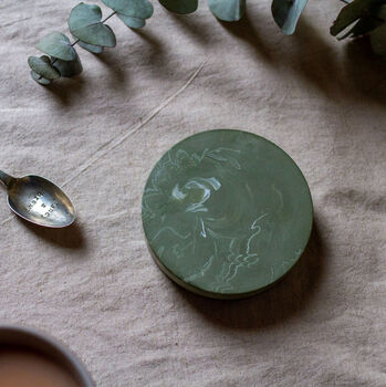 Circle Jesmonite Coaster Set : Flora, 3 of 3