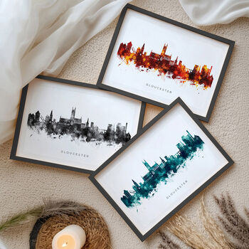 Gloucester Skyline Cityscape Art Print, 9 of 12