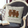 Personalised Highland Cow Family Cushion, thumbnail 4 of 6