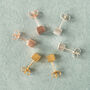 Minimal Sterling Silver Cube Studs, thumbnail 3 of 6