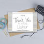 Thank You For Being My Usher Card Personalised, thumbnail 2 of 3