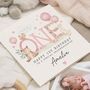 Personalised 1st Birthday Safari Card For Granddaughter, thumbnail 1 of 6