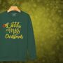 'Little Miss Christmas' Glittery Girls Christmas Jumper Sweatshirt, thumbnail 5 of 12