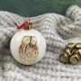 Tawny Owl Fine Bone China Bauble, thumbnail 4 of 11