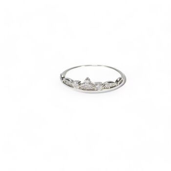 Crown Band Ring, Cz Rose Or Gold Vermeil 925 Silver, 4 of 9
