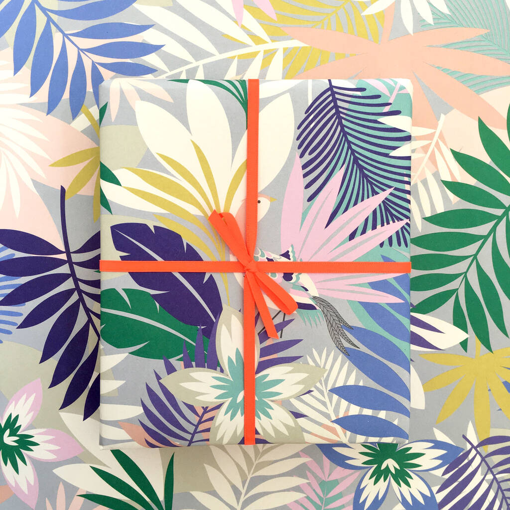 Tropical Print Wrapping Paper, Gift Wrap Collection By Elvira Van