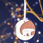 Starry Bear Mirror Personalised Christmas Decoration, thumbnail 2 of 9