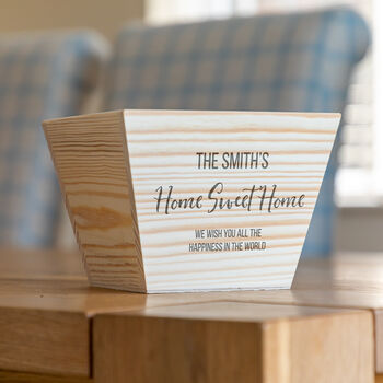 Personalised Wooden Planter Home Sweet Home, 3 of 3