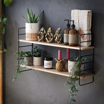 Black And Natural Wood Shelf, 3 of 7