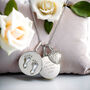 Personalised Silver Footprints And Cz Heart Necklace, thumbnail 4 of 5