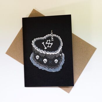 18th Gothic Cake Birthday Card, 5 of 6