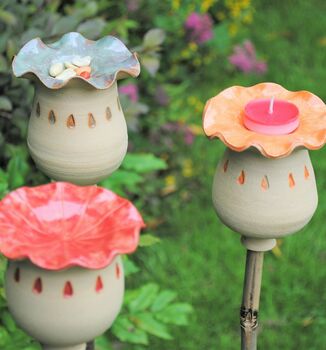 Speckled Ceramic Personalised Poppy Seed Head, 4 of 7