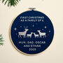 First Christmas As A Family Velvet Hoop, thumbnail 1 of 5