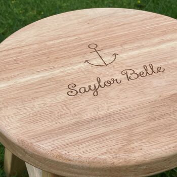 Personalised Children's Wooden Stool, 2 of 4