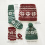 Fair Trade Nordic Snowflake Wool Knit Unisex Bobble Hat, thumbnail 5 of 5