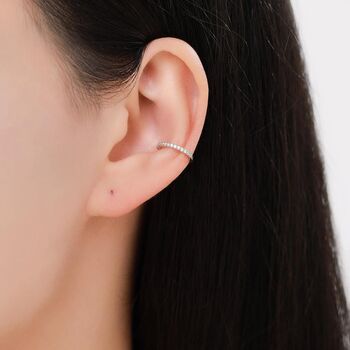 Cz Ear Cuffs In Sterling Silver, No Piercing Earrings, 2 of 12