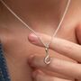 Sterling Silver Lucky Horseshoe Charm Necklace, thumbnail 3 of 7