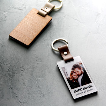 'Neutrals' Leather Photo Memory Keyring, 7 of 7