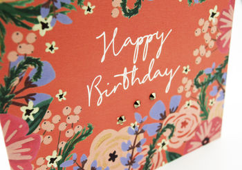 'Happy Birthday' Floral Mini Card, 2 of 2