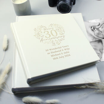 Personalised 30th Peal Wedding Anniversary Photo Album, 3 of 5