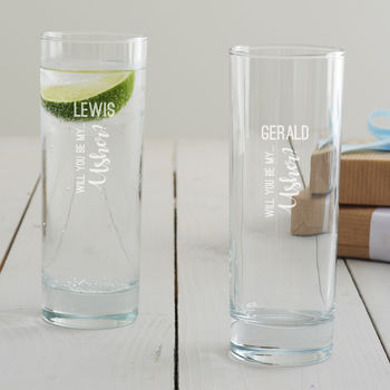 Personalised Wedding Role Proposal Glass For Him, 8 of 10
