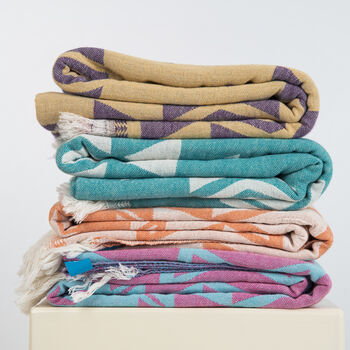 Cotton Beach Towel, Anniversary Gift For Couple, 4 of 11