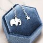 Sterling Silver Elephant Necklace And Dangle Earrings, thumbnail 4 of 12