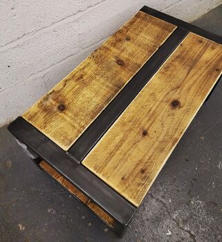 Industrial Reclaimed Coffee Table Tv Stand Shelf 661, 2 of 7